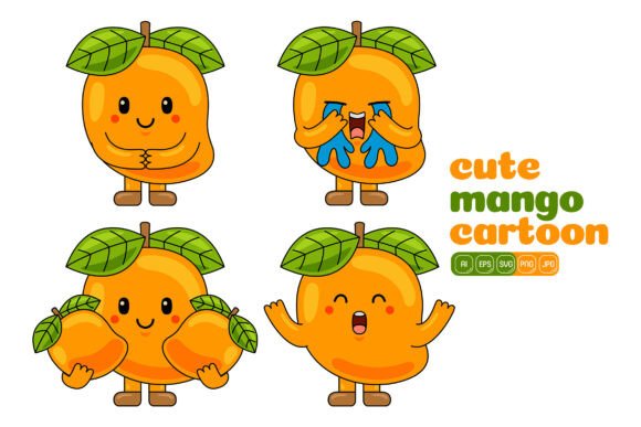 Cute Mango Mascot Vector Pack 04: A Versatile Design Tool for Modern Creatives