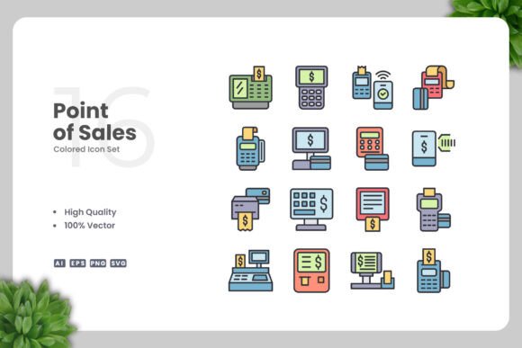Enhance Your Visual Communication with Point of Sales Colored Icons