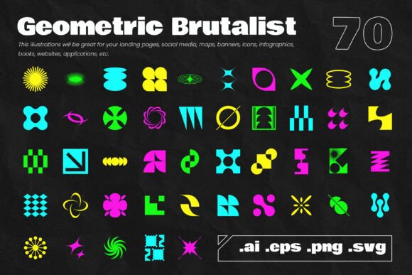 Geometric Brutalist Shape Pack: Modern Design Power