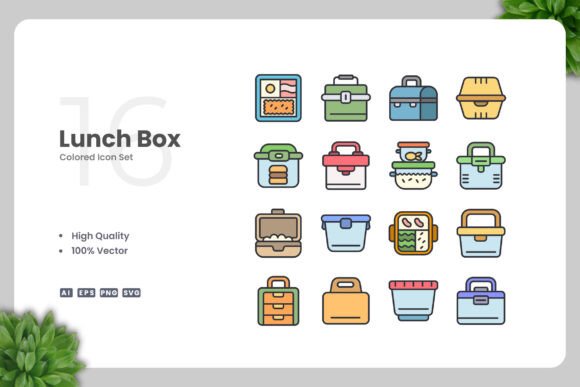 Lunch Box Colored Icon: A Versatile Design Asset for Modern Creatives