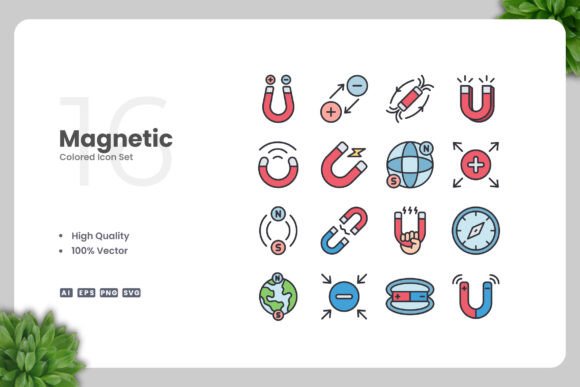 Magnetic Colored Icons