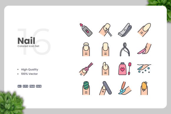 Nail Colored Icons: A Versatile Design Solution