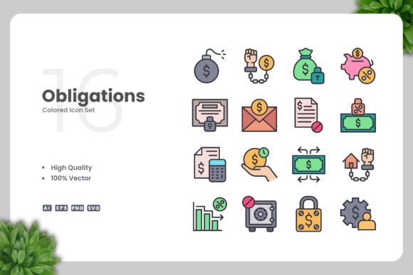 Obligations Colored Icons: A Versatile Design Solution