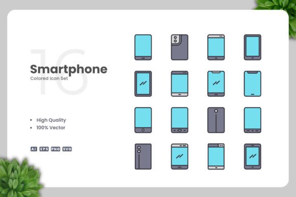 Smartphone Colored Icons for Every Need