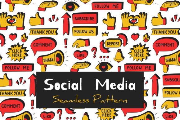 Social Media Seamless Pattern