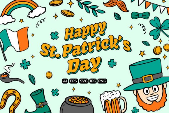 St. Patrick Day Illustration Set: A Festive Resource for Designers and Creators