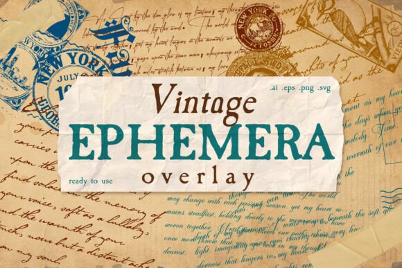 Vintage Ephemera Overlays: A Timeless Addition to Digital Design
