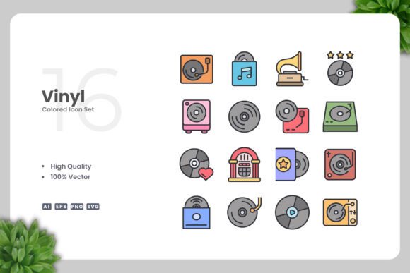 Vinyl Colored Icons